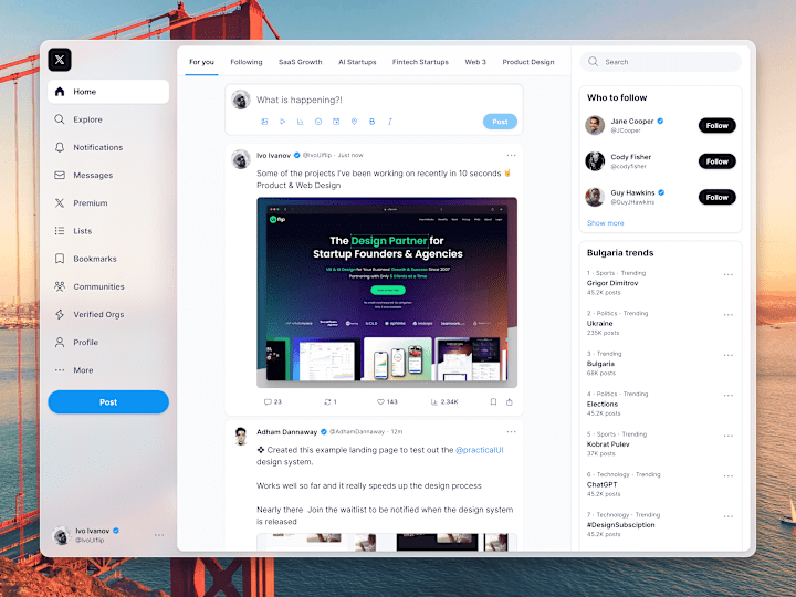 Cover image for Twitter a.k.a X.com redesign concept