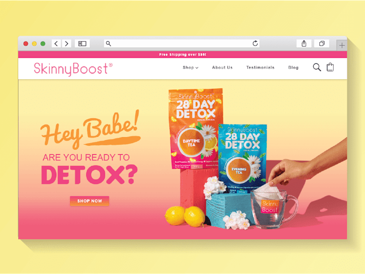 Cover image for SkinnyBoost - Website Design