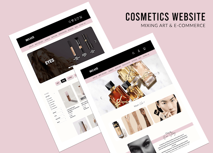 Cover image for Beaute Website Design on Behance