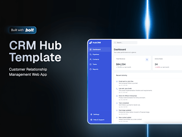 Cover image for HubTrack - CRM Template