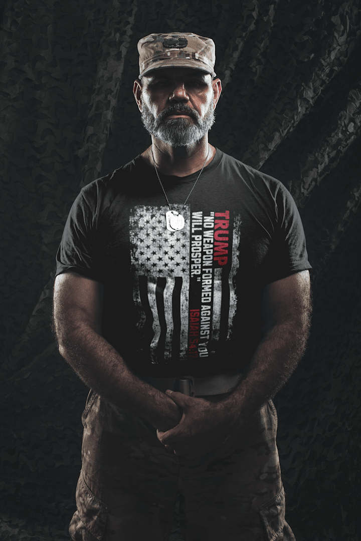 Cover image for Donald Trump Christian American Flag Themed T Shirt Design