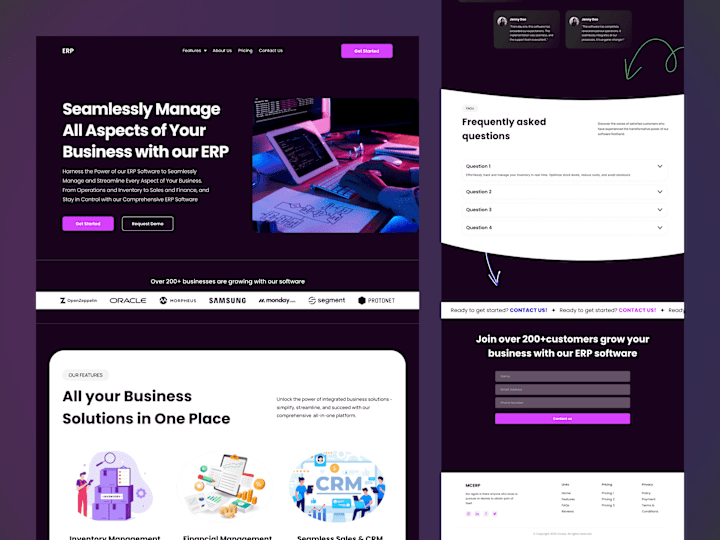Cover image for ERP Website Design
