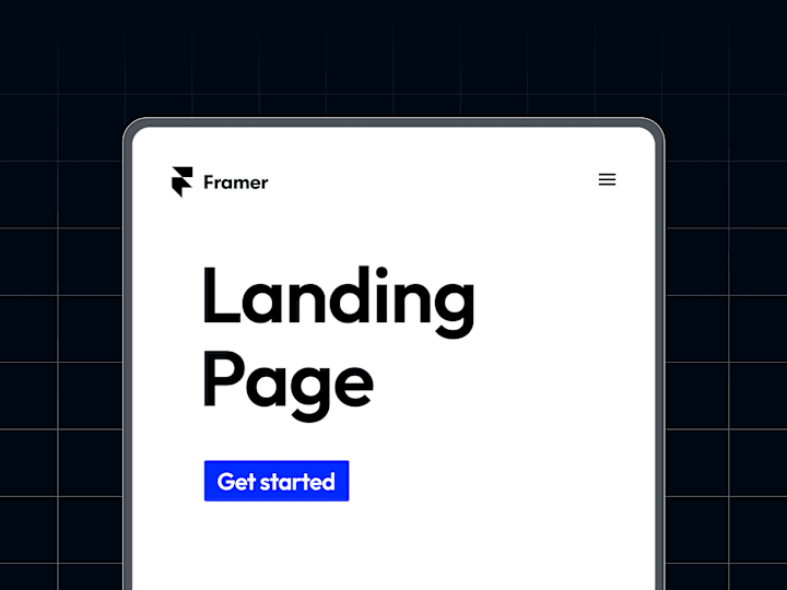 Cover image for Landing page built in Framer