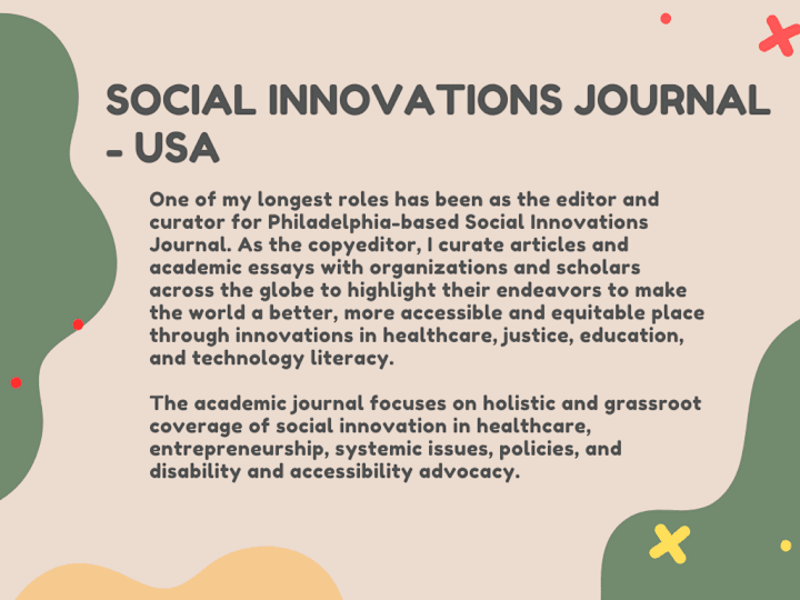 Cover image for Academic Copyediting and Branding | Social Innovations Journal