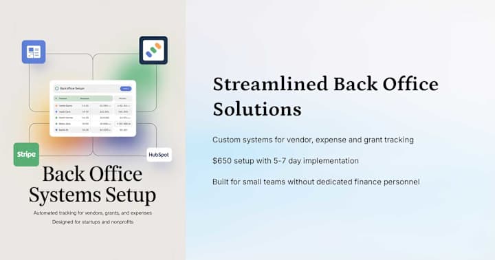 Cover image for Streamlined Back Office Solutions