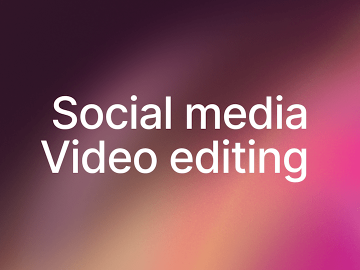 Cover image for Social Media Video Editing