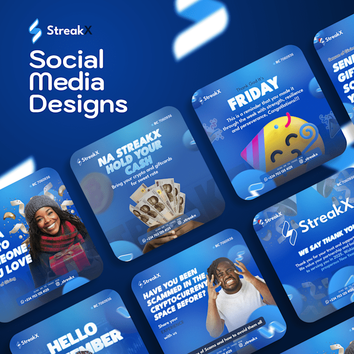 Cover image for StreakX Social Media Designs