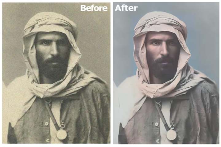 Cover image for I will repair and colorize your negative old damaged and photos