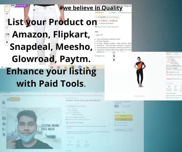Cover image for I will do amazon, jiomart, flipkart with SEO optimized
