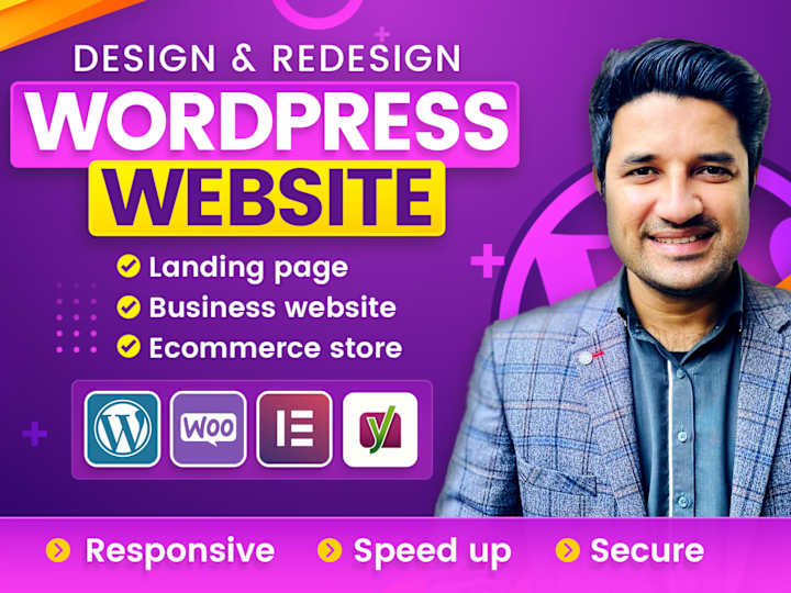 Cover image for custom wordpress website design redesign landing page 