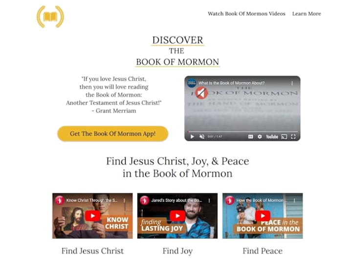 Cover image for Discover the Book of Mormon Landing Page -Designed w/ Systeme.io