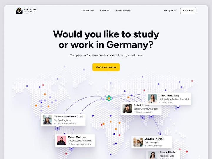 Cover image for Make it to Germany (Web Design and Webflow Development)