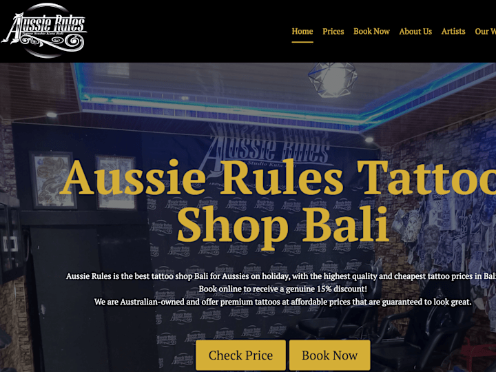 Cover image for Aussie Rules Tattoo Shop Bali