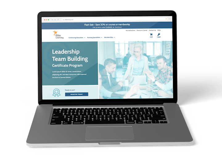 Cover image for Elite Learning - landing page redesign