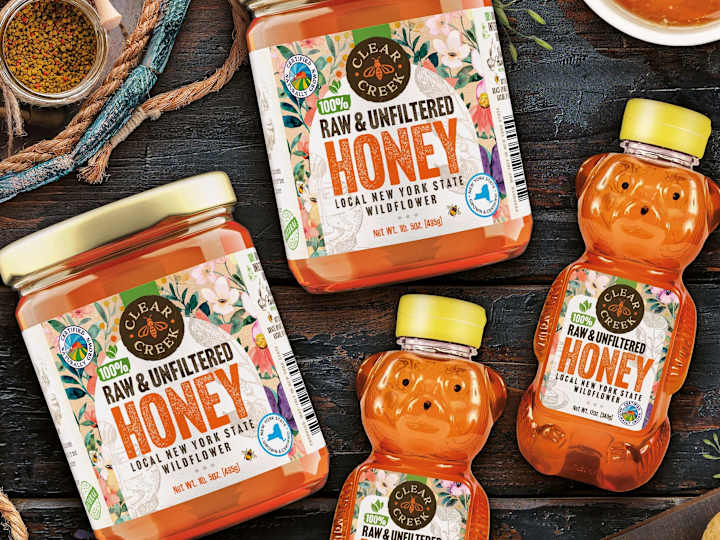 Cover image for Set of honey labels