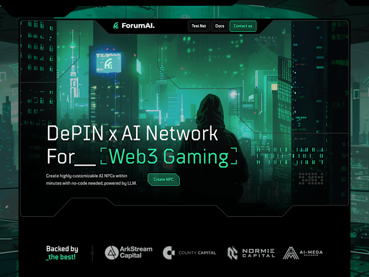 Cover image for ForumAI: UI design of DePIN platform