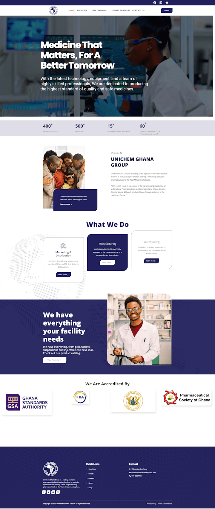 Cover image for Unichem Ghana ltd Website Design