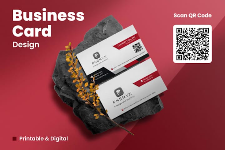 Cover image for I will design business card and stationery design with qr code