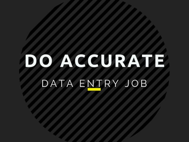 Cover image for I will do accurate data entry jobs with Excel and word