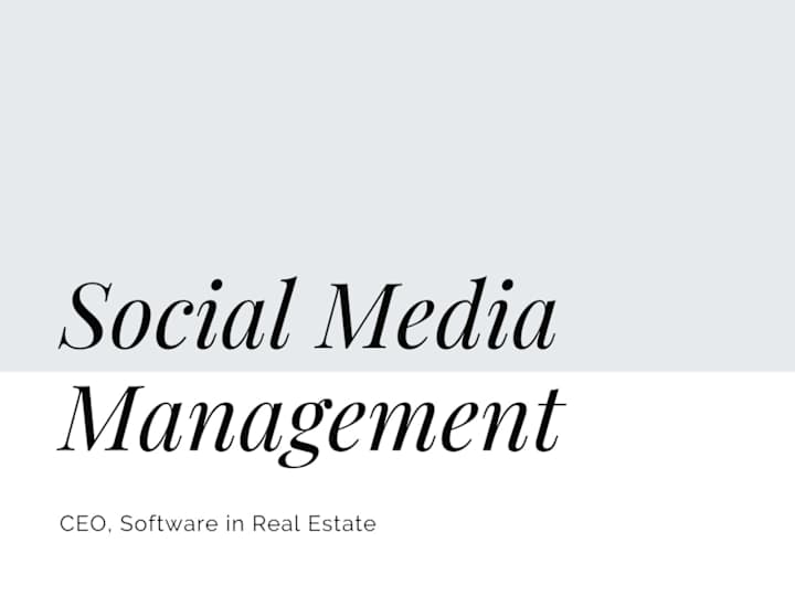 Cover image for Social Media Management 