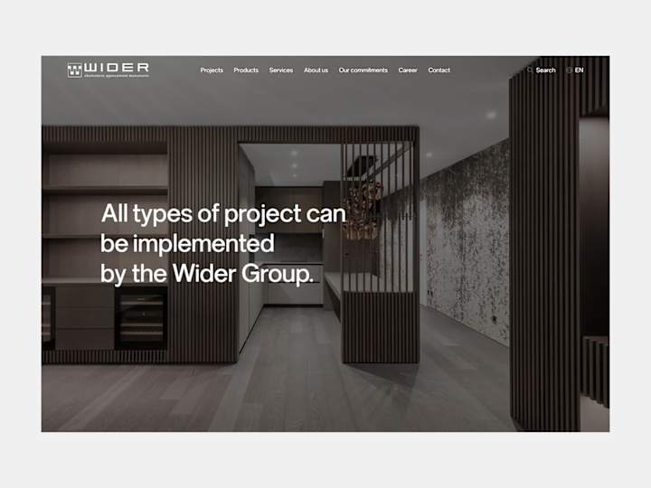 Cover image for Development for Maison Wider, an interior design