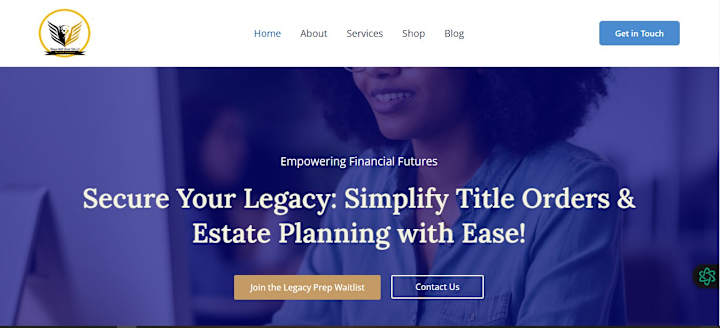 Cover image for Blaque Wall Street Title | Website design
