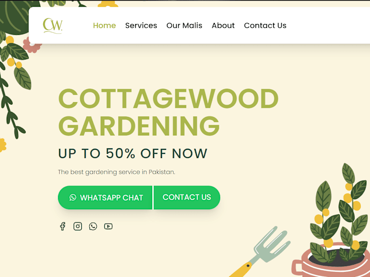 Cover image for CottageWood Gardening Web Application 