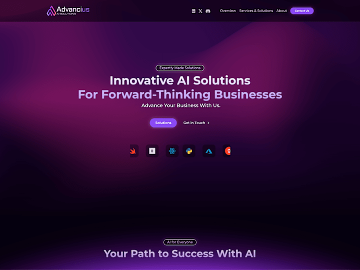 Cover image for Advancius - AI Solutions