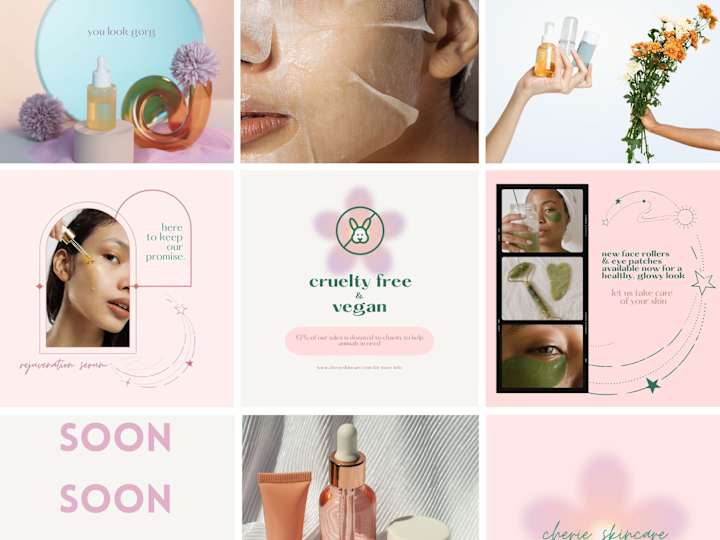 Cover image for Instagram feed for skincare brand