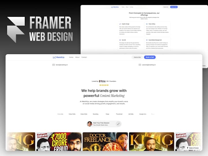Cover image for I design Framer website to boost your growth and online presence
