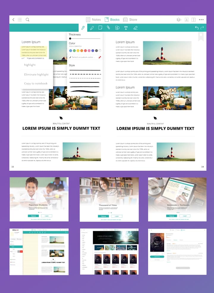 Cover image for Eduac: Book reader and notebook app