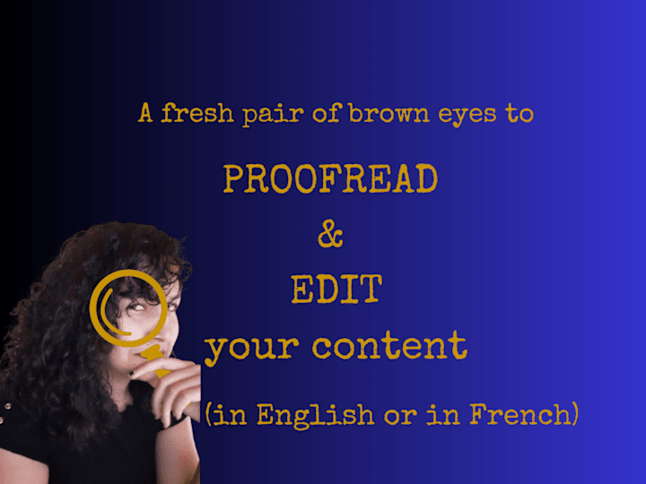 Cover image for Proofreading and editing of your content (up to 2,000 words)