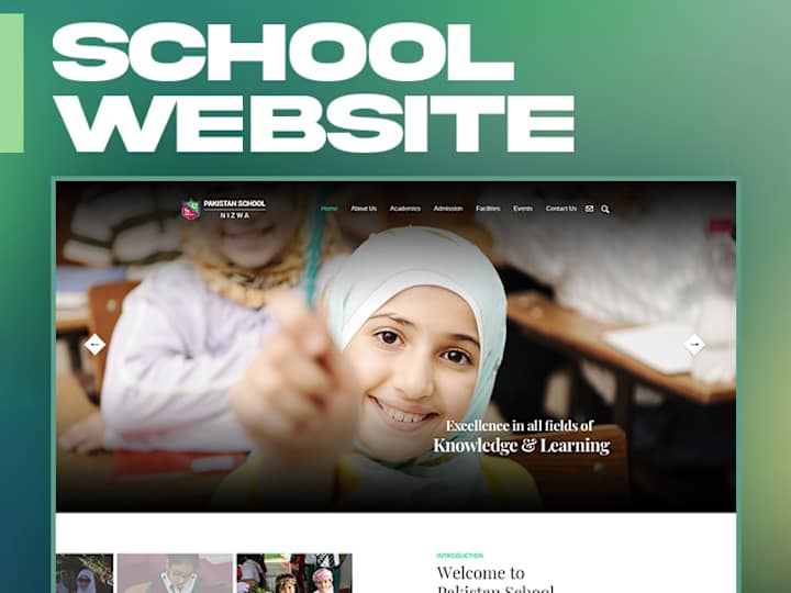 Cover image for Pakistan School Website UI UX Design
