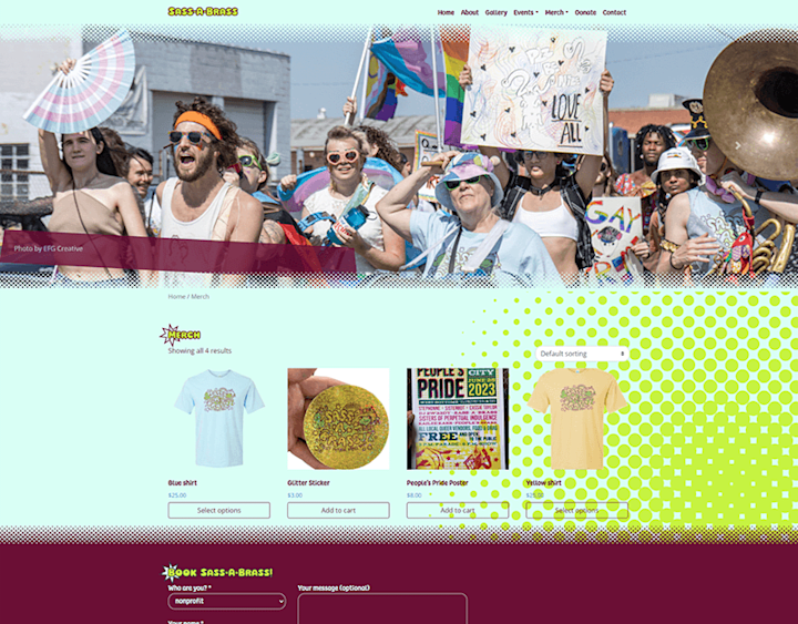 Cover image for Sass-a-Brass website :: Behance