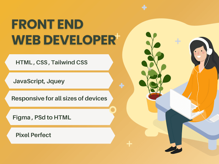 Cover image for I will convert your figma PSD design to HTML, CSS and JavaScript