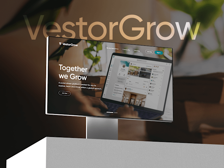 Cover image for VestorGrow — UI/UX & Branding