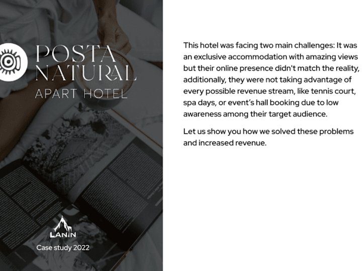 Cover image for Case Study: Hotel Marketing, Content Creation and KPI.