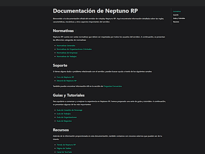 Cover image for NeptunoRP Documentation