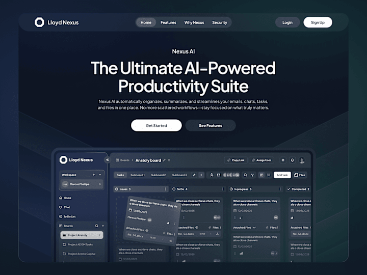 Cover image for Nexus AI – Productivity App