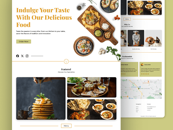 Cover image for Restaurant Landing page(Practice project)