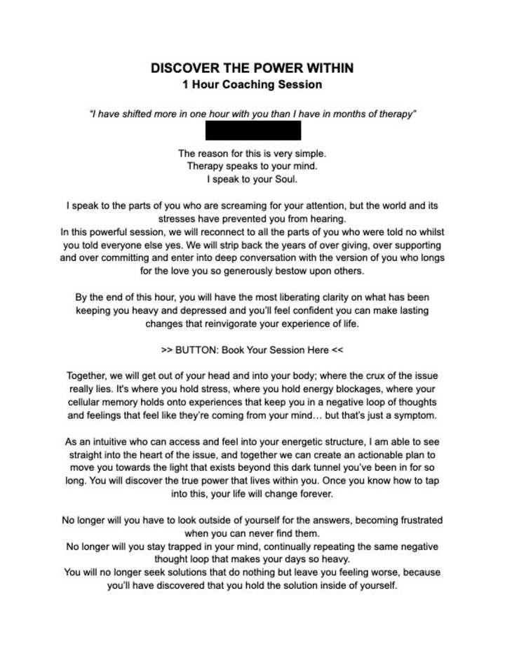 Cover image for Sales Page - Coaching Services
