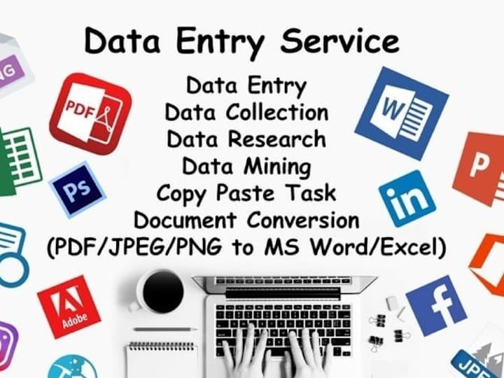 Cover image for Data entry, logo design, Microsoft Excel, Microsoft MS Word