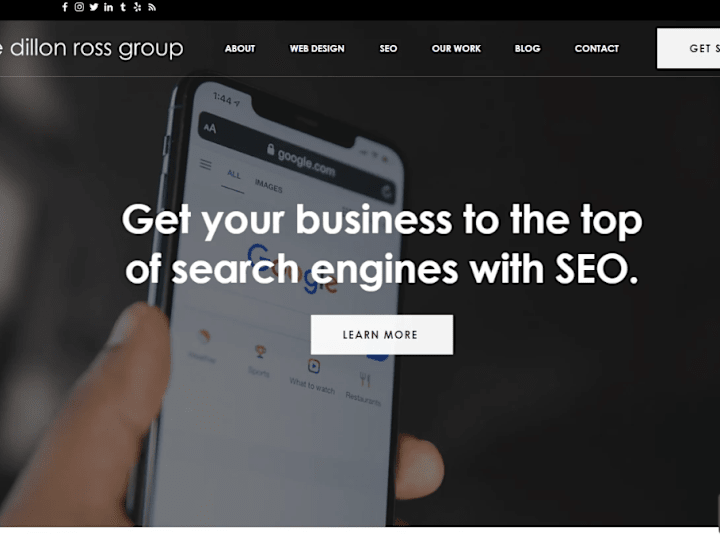Cover image for Digital marketing company landing page