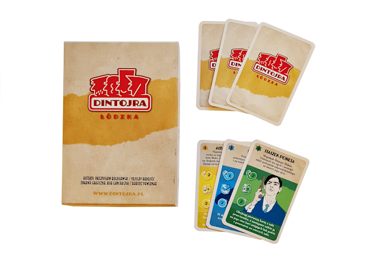 Cover image for Dintojra Łódzka Card Game Design