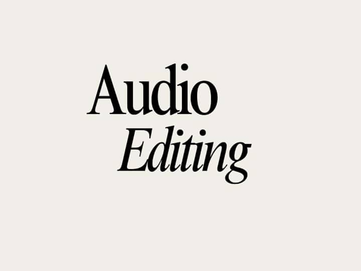 Cover image for Audio Editing