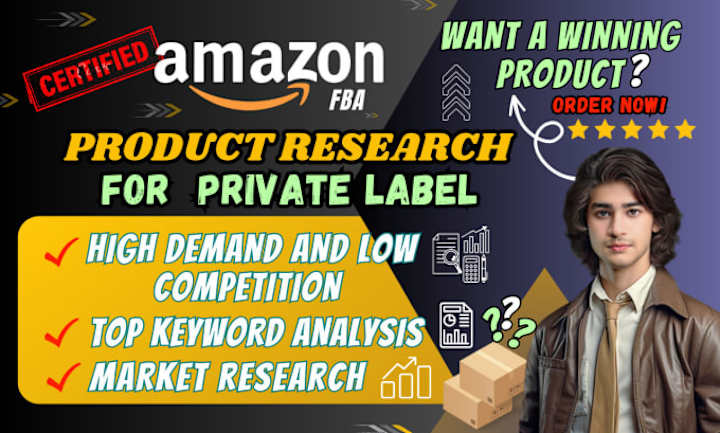 Cover image for I will do product research for amazon fba private label