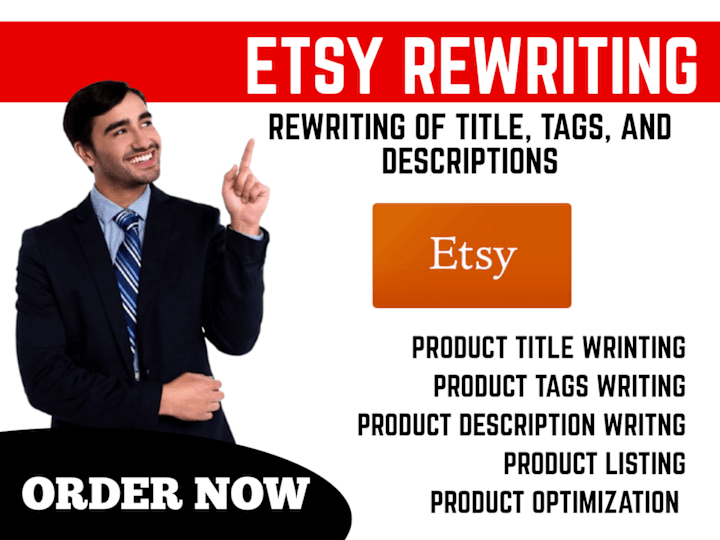Cover image for Etsy | I will do Etsy rewriting of title, tags and description 