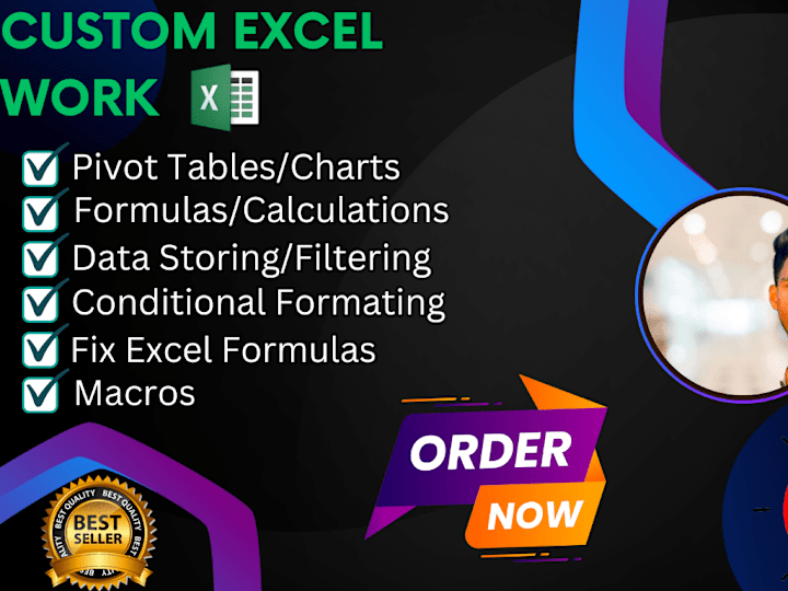 Cover image for Excel formulas ,pivot tables fix vlookup/xlookup formula ,macros