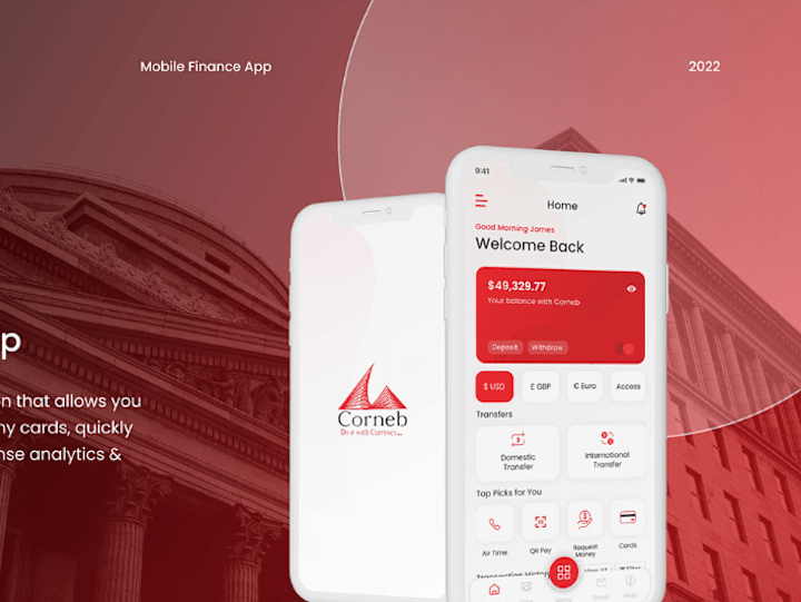 Cover image for Finance Mobile App using UI UX Designs