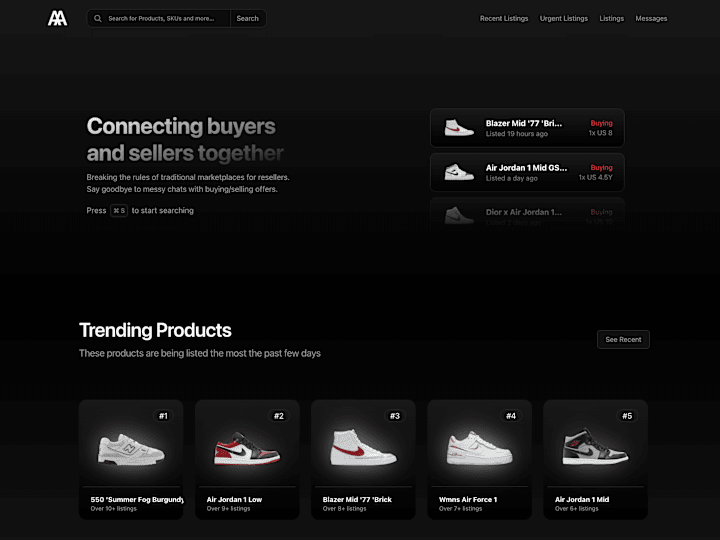 Cover image for maarketplace.com — a b2b sneaker marketplace